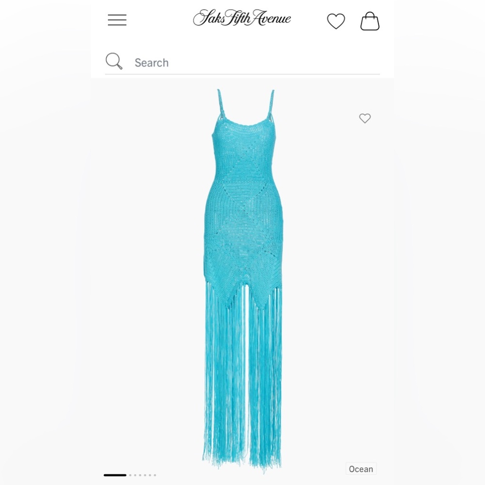 Wanderer fringe maxi dress blue
